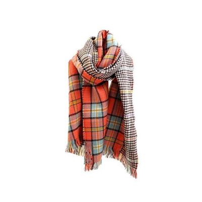 Women's Cozy Tartan Scarf Wrap Shawl Neck Stole Warm Plaid Checked Pashmina