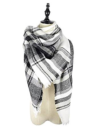 Zando Soft Warm Tartan Plaid Scarf