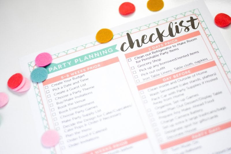 A Party Planning Checklist You Can Use For any Party! | ThatSweetGift