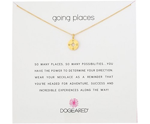 Dogeared Going Places Compass Disc Chain Necklace