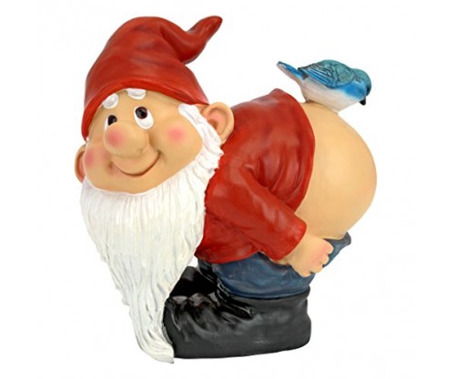Design Toscano Loonie Moonie Bare Buttocks Garden Gnome Statue