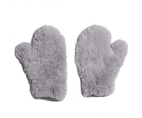 Glamorous NYC Knitted Faux Fur Mittens