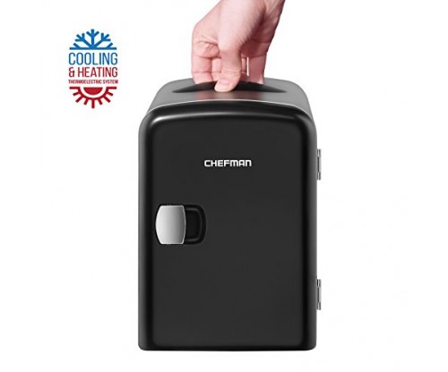 Chefman Mini Portable Compact Personal Fridge Cools & Heats
