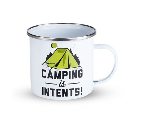 Camping Is Intents – Enamel Camping and Outdoor Mug by Foster and Rye