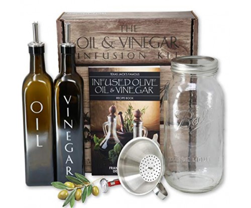 Texas Jack’s Famous Olive Oil and Vinegar Infusion Kit with Recipe and Instruction Booklet