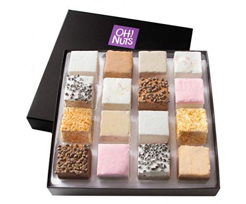 Gourmet Handmade Marshmallow – Gift Box of 16 Artisan Sweet Treats for Holiday Gifting