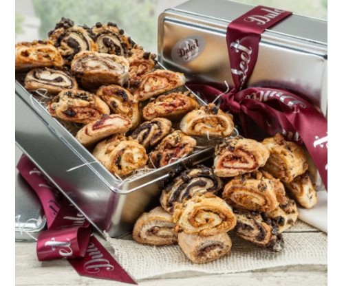 Rugelach Gift Baskets in Four Assorted Fillings – Packaged in a Reusable Tin