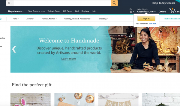 amazon handmade