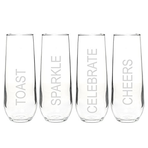 Celebrate Stemless Champagne Flutes Thatsweetgift
