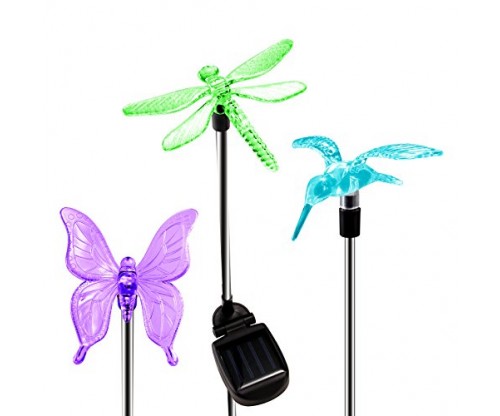 OxyLED Solar Garden Lights – 3 Pack Solar Garden Stake Light
