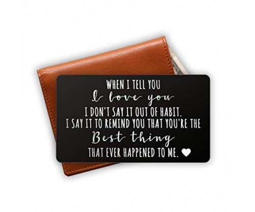 Engraved Stainless-Steel Wallet Card Insert