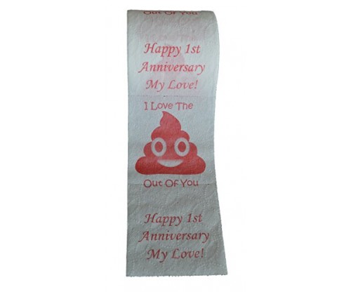 Happy First Anniversary Toilet Paper
