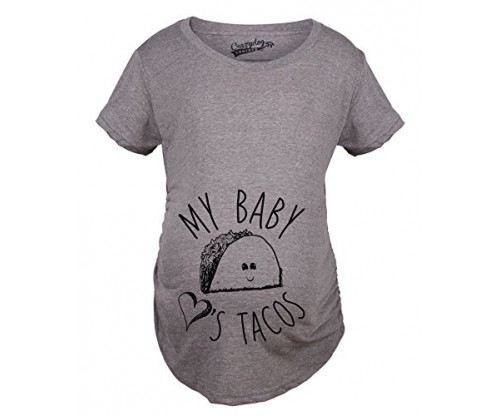 Maternity My Baby Loves Tacos Funny T-Shirt