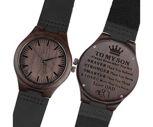 Engraved Wooden Watch