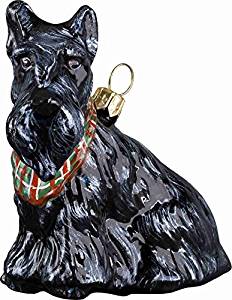 Scottish Red Tartan Scottie Dog with Bow Clip on Charm