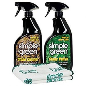 Simple Green Stone Cleaner and Polish Kit with Microfiber Towel 32 Oz Each