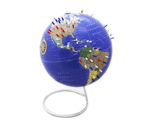 Bullseye Office Classic Blue Magnetic World Globe