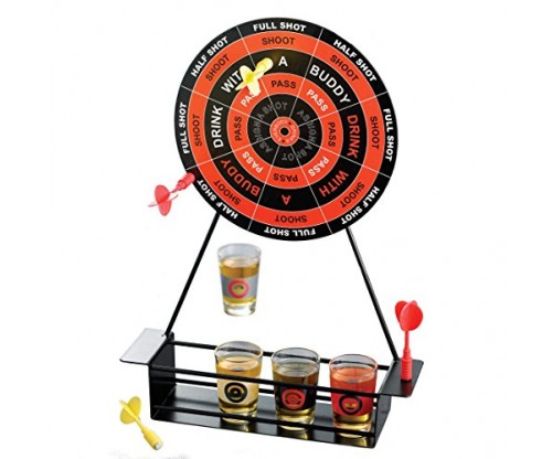 Crystal Clear Shot Glass Darts Bar Game Set