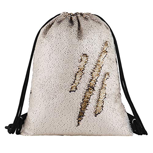 Mermaid Drawstring Bag - Reversible Sequin Backpack | ThatSweetGift