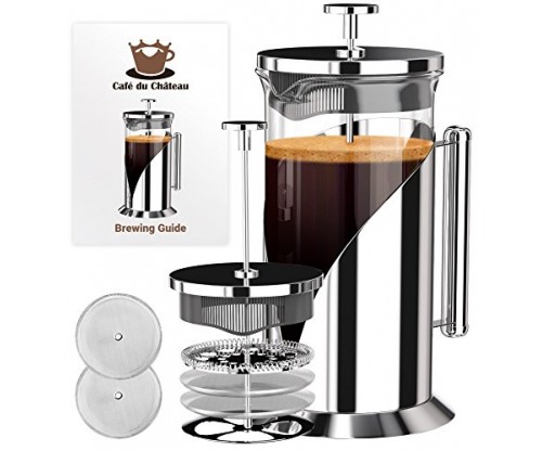 French Press Coffee Maker With 4 Level Filtration
