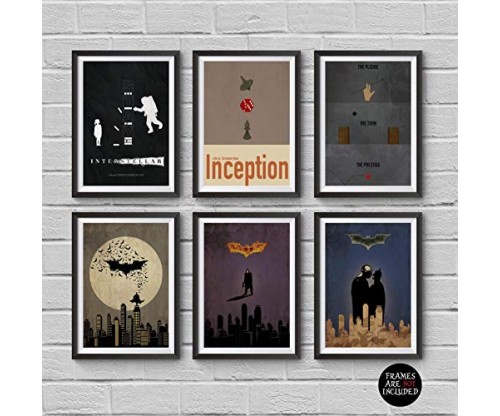 Christopher Nolan Minimalist Posters – Set of 6 Films