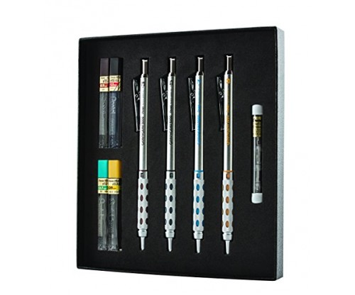 Pentel Arts GraphGear 1000 Set with Refill Leads & Erasers