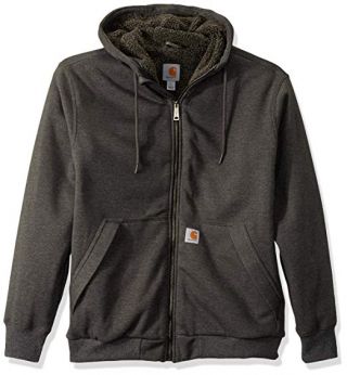 Carhartt Men's Rain Defender Rockland Sherpa Lined Hooded Sweatshirt