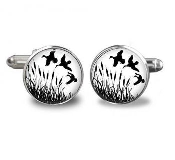 Duck Hunting Stainless Steel Cufflinks 16mm