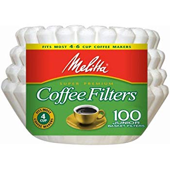 Melitta Junior Basket Coffee Filters White 100 Count 