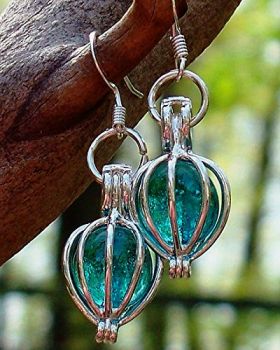 Recycled Vintage Mason Jar Drop Earrings