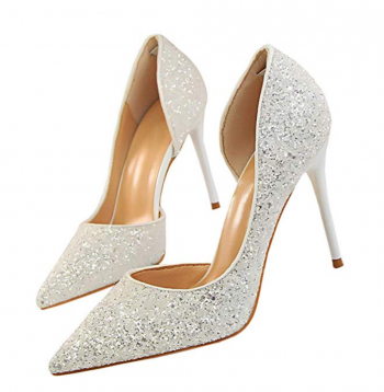 Dress First Pointed Glitter Pumps