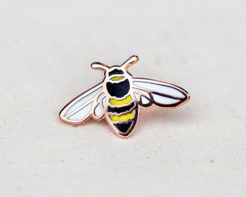 Wildship Studio Honey Bee Enamel Pin - Lapel Pin - Badge