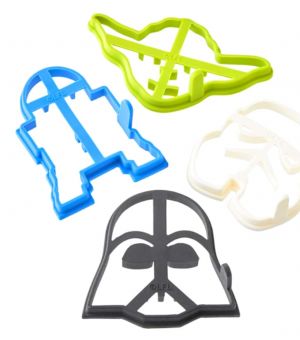 Williams-Sonoma Star Wars Movie Pancake Molds Made of Non-Stick Silicone - Set of 4 Includes Yoda, Stormtrooper, Darth Vader, R2-D2