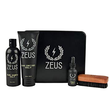 ZEUS Deluxe Beard Grooming Kit for Men, Verbena Lime