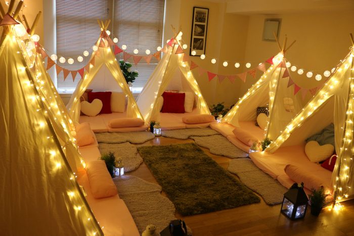 DIY indoor camping party