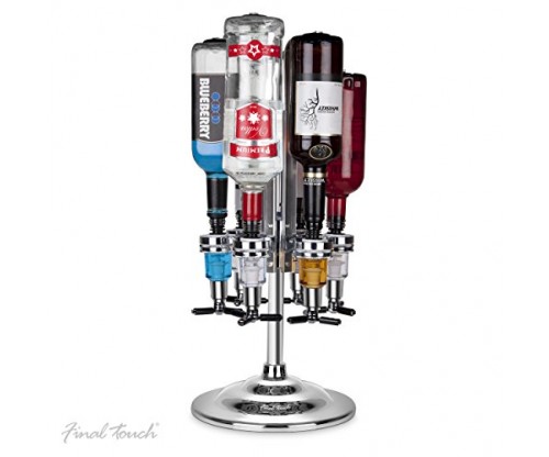 Final Touch 6 Bottle Bar Caddy Liquor Dispenser