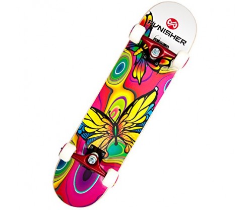 Punisher Skateboards Butterfly Jive 31-Inch Skateboard with Canadian Maple
