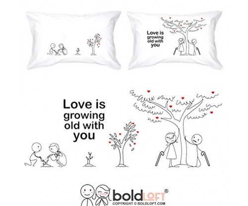 Grow Old with You – His and Hers Pillowcases
