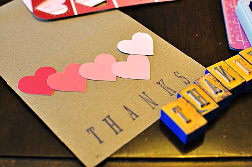 Paint Chip Thank You Cards