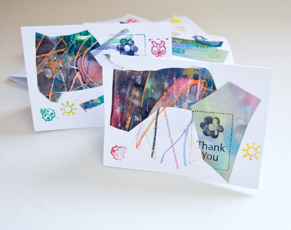 Repurposed Artwork Thank You Cards