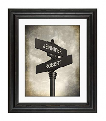 Lovers Crossroads - Personalized Wedding or Anniversary Print