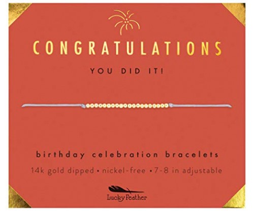 Lucky Feather Birthday  Bracelet