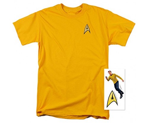 Star Trek Uniform T Shirt w/Liquid Gold Ink