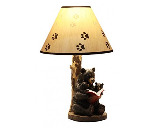 EbroMama Bear Reading to Baby Bears Table Lamp