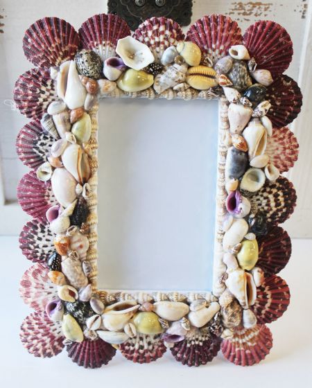 Multicolor Shell Picture Frame