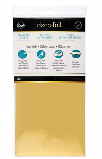 iCraft Deco Foil Transfer Sheets, 6" x 12", Gold, 20 Piece