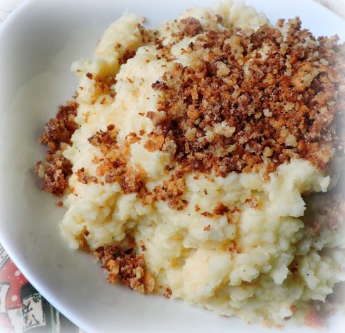 Triple Mash with Horseradish Crumbs