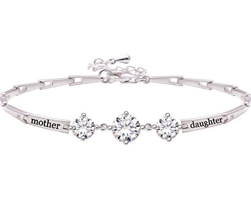 Mother Daughter Cubic Zirconia Bracelet