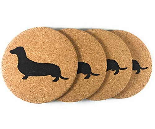 Wiener Dog 4 Pack Drink Coasters Set