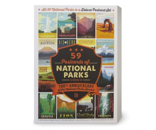 59-piece Deluxe National Parks Postcard Set